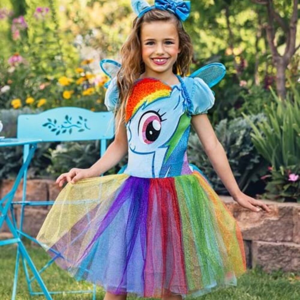 Kids Rainbow Bright Girls My Little Pony Costume - Kids M
